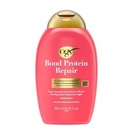 Acondicionador de reparación y protección de proteínas de enlace OGX, acondicionador ligero que se enfoca en las áreas dañadas del cabello, formulado sin parabenos, sin surfactantes de sulfato, 13 fl