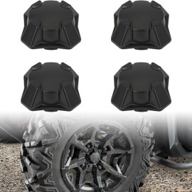 SAUTVS Tire Wheel Hub Caps for Can-Am Defender, Black Dust Center Hub Cap Covers for Can Am Defender/Commander/Outlander/Maverick 2015-2021 Accessories (4PCS)