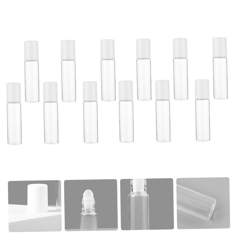 Baluue 3sets Roller Bottle Essential Oil Bottles Leakproof Empty for