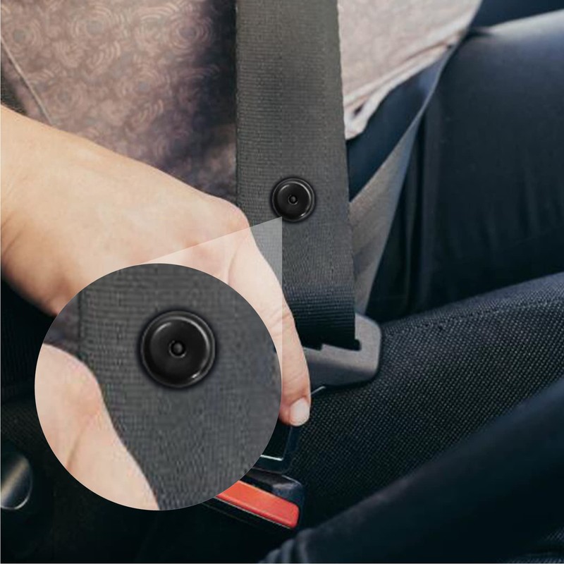 Seat Belt Stop Buttons 4 Sets, Seat-Belt Stopper Clips Snap-On