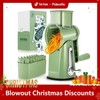 SUSTEAS Rotary Vegetable Chopper - 5 Blades, Suction Base, Handle,