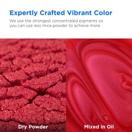 Rolio Premium Mica Powder - Double Peony (50G / 1.76oz) - 1 Jar of Pink Pigment Powder for Epoxy Resin, Dye, Soap Making, Nail Polish, Paint, Candle Making, Bath Bombs, Slime