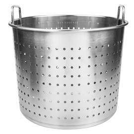 Stainless Steel Crawfish Boiler Pot with Strainer Basket for Seafood Stew and Shrimp Boil, 11.02 X 11.02 X 10.03 Inch Induction Cooking Pot