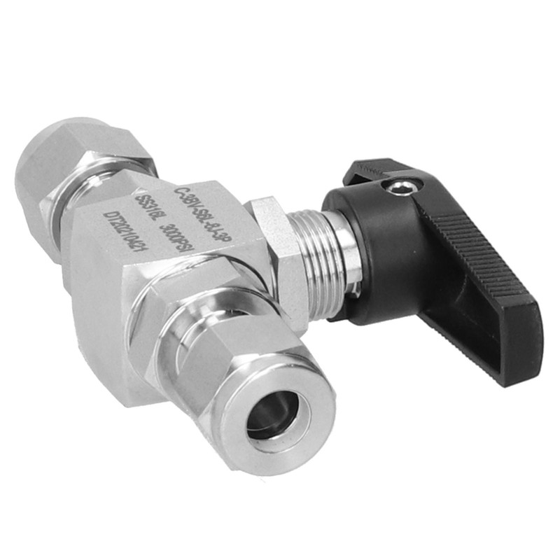 Ball Valve Stainless Steel 3Piece Type StraightThrough Ferrule Equipment SS316L