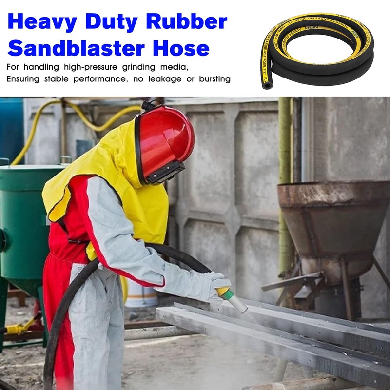 Sandblast Hose 1/2" ID, 1" OD, 10 Ft Long Heavy