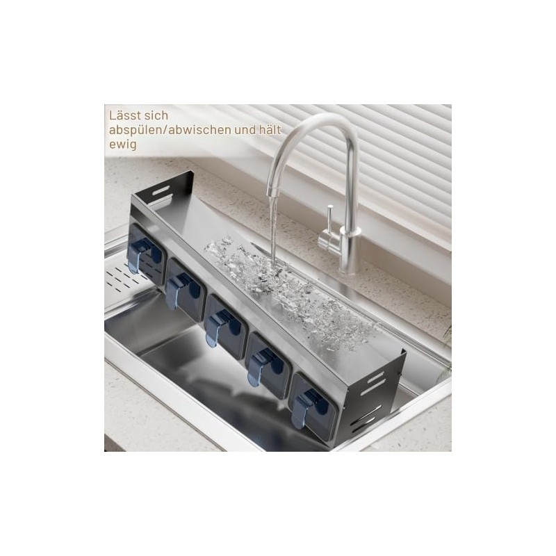 Soontrans Wall Spice Rack, 40 x 10.7 x 12.3 cm,