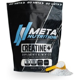 Meta Nutrition Creatina Monohidratada Micronizada Pura. 500gr, 100 Porciones. 100% creatina libre de rellenos, Sin Sabor, Pre-workout.