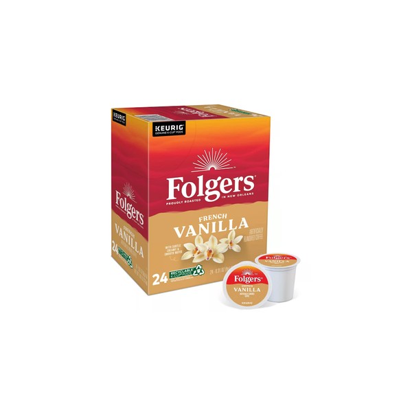 Folgers Gourmet Selections Vanilla Biscotti Coffee K-Cups ( 2 Pack x 24 K-cups)