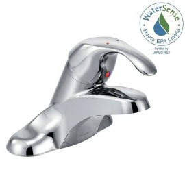 MOEN 4 in. Centerset 8434 Single Handle Low-Arc Bathroom Faucet in Chrome