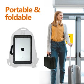 Sojoy Portable Seat Cushion for Stadium Breathable Foldable Seat Cushion for Airplane,Bleacher,Office Chair,Black