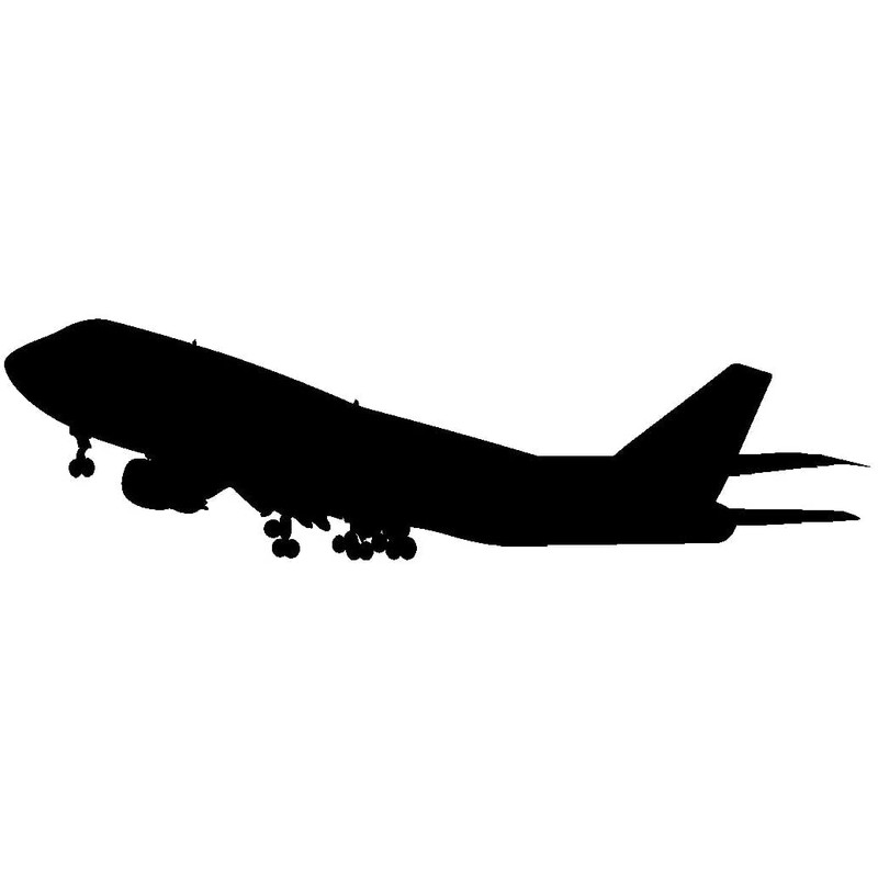 Airplane Vinyl Wall Decal Boeing 747 Jumbo Jet Home Office