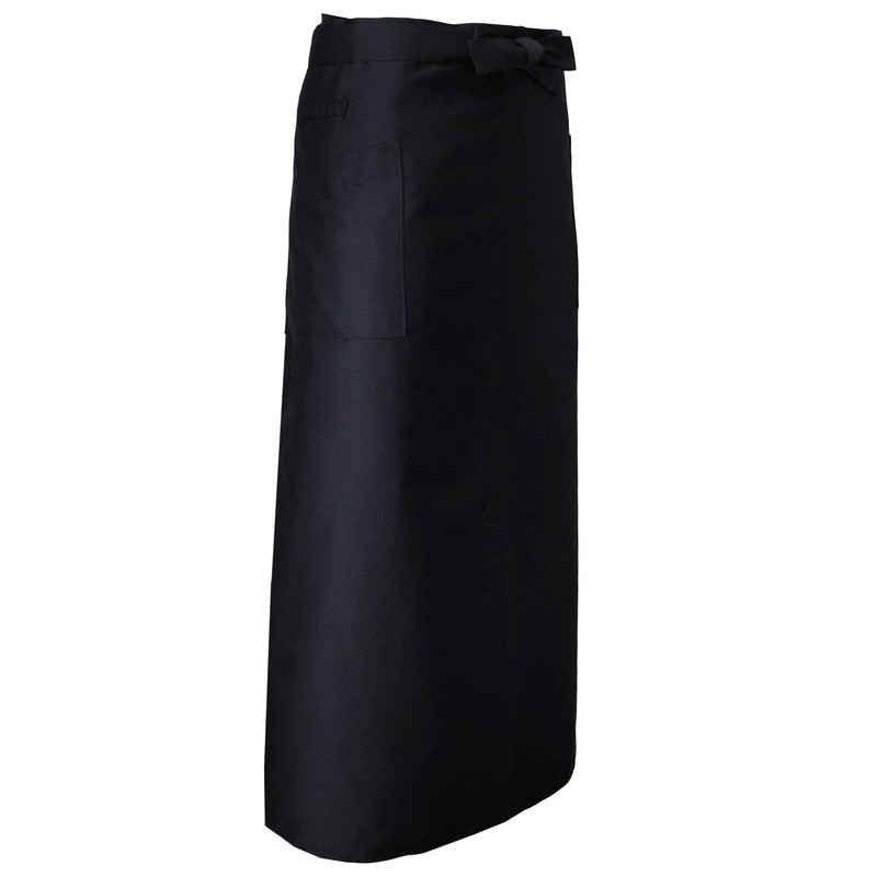 Sensuki 12700K L Towel Apron with Loop, Black, Chef, Lower