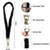 PLwelth Stretchy Scrunchie Lanyard for ID Badges Keys Cute Neck