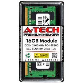A-Tech 16GB RAM Replacement for Synology D4ECSO-2400-16G | DDR4 2400MHz PC4-19200 ECC SODIMM 2Rx8 1.2V 260-Pin Memory Upgrade for NAS DiskStation, RackStation, & FlashStation