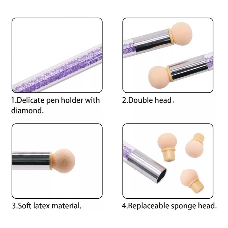 Alet Trend Pincel Esponja Decoración Efecto Sombreado Degradado En Uñas