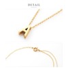 Cream Dot Necklace, Women's, Popular, Hypoallergenic, Stainless Steel, Short Chain,