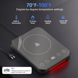 LumiGlow Sourdough Starter Warmer - 70°F-100°F Digital Temperature Control and 12 Hour, Bread Dough Riser, Portable Fermentation Tool for Home Bakers