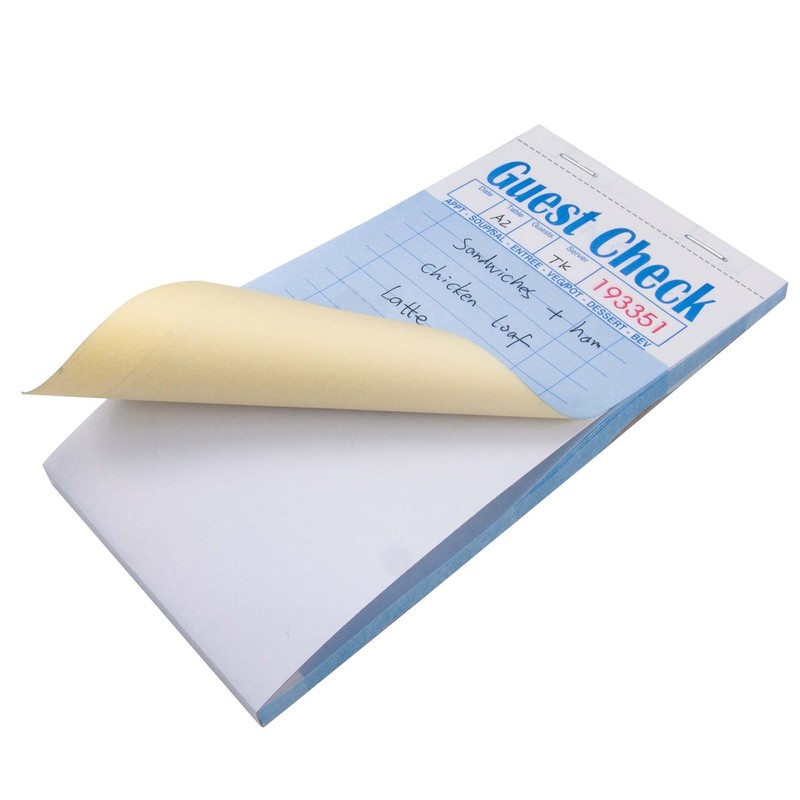 ESSENTIAL Guest Check Books 3.5" x 6.7", 1000 Duplicates Server