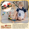 6 Pieces Wood Train Tracks Expansion Straight Wooden Train Tracks