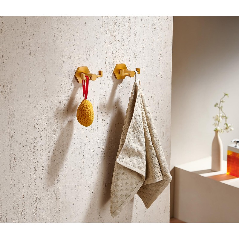 Miyili Bath Towel Hook Gold Stainless Steel Coat/Robe Clothes Hook