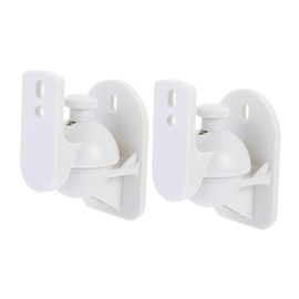 OSALADI 2sets Wall Mount Speaker Brackets for Surround Sound White Design Swivel and Tilt Functionality for Optimal Sound Positioning
