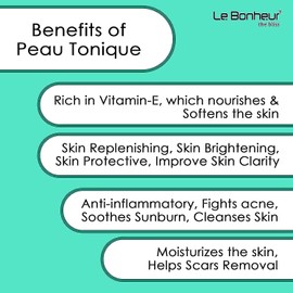 Le Bonheur Peau Tonique For Healthy Skin | Skin Tonique | Deep Moisturizing | Rejuvenate Skin Cell | Skin Care Routine | Balances The Skin Ph | Alcohol Free Skin Care Multi Use | Men & Women | 50 ml