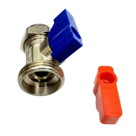 Modern Meditation Washing Machine and Dishwasher Tap Valve Connector, 15mm x 3/4 inch, Silver