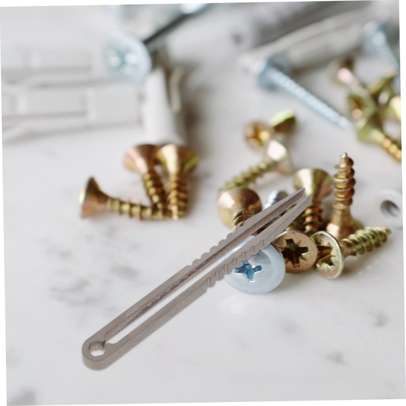 jojofuny 2pcs Mini Titanium Alloy Tweezers for Outdoor Activities Precision