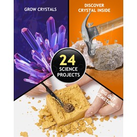 Japace Science Advent Calendar 2025 for Girls Boys, Christmas Gifts for Kids Age 4-6-8-12, Science Kits with 24 Cool Experiments, Christmas Countdown Calendar, STEM Projects for Kids Age 8-12