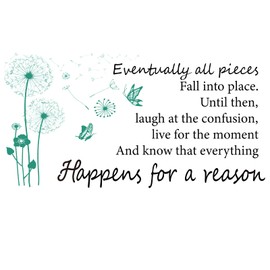 SUPERDANT Spiritual Wall Stickers Inspirational Quotes Wall Decals Dandelion Butterfly Wall Sticker Mental Health Wall Decal Dandelion Quotes Wall Art Sticker for Living Room Bedroom Wall Decoration