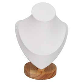 Necklace Display Stand, Flannel Jewelry Easel Necklace Chain Display Bust Stand Tower Rack Trade Show Jewelry Holder, Mannequin Jewelry Bust Display Holder for Home Bedroom (White)