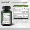 NutraA2Z Vitamins D3 & K2 5000IU + 100mcg (90 Softgels)