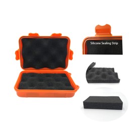 TSTZTE Anti-Pressure Shockproof Container Box Plastic Dry Storage Box with Foam Floating Survivor Dry Case for Outdoors (Orange)