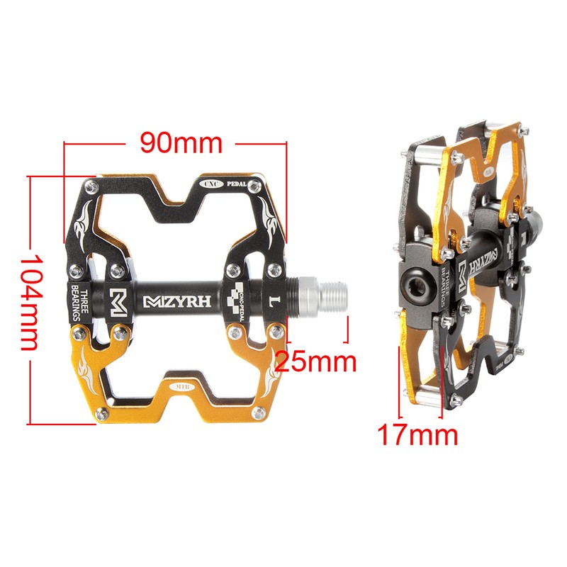 SKYPLANET Mountain Bike Pedals 9/16 Inch Pedals CNC Aluminum Alloy
