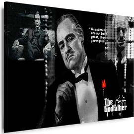 Myartstyle - Godfather Pictures 120 x 80 cm Canvas Pictures XXL - 1-Piece Wall Pictures Film Popular Movies Art Prints w-P-2020-043