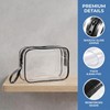 3 Pezzi Busta Trasparente per Liquidi, 20x15x6,5cm Beauty Case Trasparente