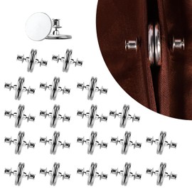 20 Pairs Curtain Magnets, Reusable Plus Size 0.98 Inch Magnetic Curtain Clips Curtain Magnets Closure Prevent Light Leaking for Home Outdoor Curtains