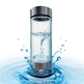 Hydrogen Water Bottle Generator, Hydro Water Bottle Machine, 450ml Portable Rechargeable Water Ionizer with True SPE PEM Technology Improves Water Quality within 3 Minutes for Home, Travel, Daily Use