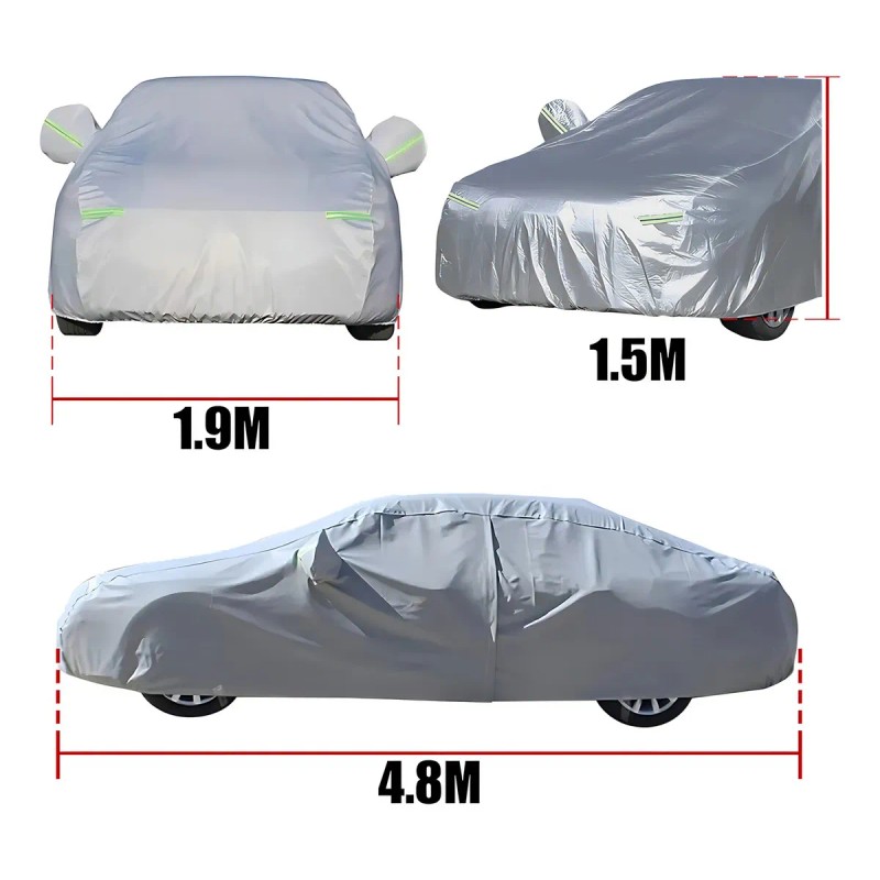 Funda Cubierta Auto Grande 480x190x150cm Cubierta Para Automvil Con Protector