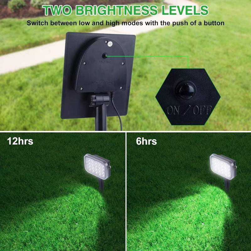 T-SUN Solar Spot Lights Outdoor 20 LED IP65 Waterproof Solar
