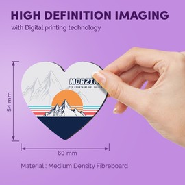 1x Heart MDF Magnet 6cm - Retro Morzine France Ski Mountains - Fridge Locker Office Whiteboard Toolbox #58873