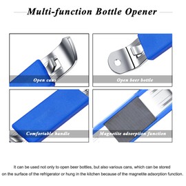 3 Pieces Magnetic Bottle Openers Can Opener Classic Beer Opener Stainless Steel Small Bottle Opener Can Tapper with Magnet for Camping and Traveling HANCELANT