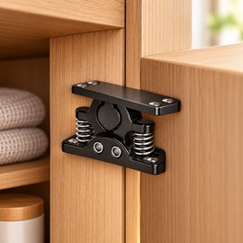 Spring Loaded Double Roller Door Catch Heavy Duty Cabinet Latch Stop with Easy Release for Cupboards, Closets & Furniture