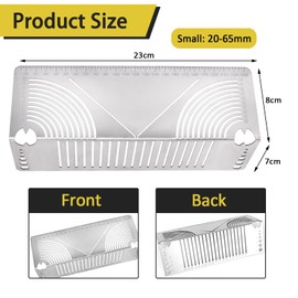Angle and Arc Marking Tool, Linear Arc Dual Purpose Scriber, Precision Parallel Line Drawing Tool, Square Steel Pipe Fitting Pipe Cutting Guide (S: 20-65 mm)