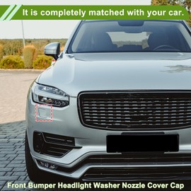 HOPESPANNER No.39825447 Front Right Side Bumper Headlight Washer Nozzle Cover Cap for Volvo XC90 2016-2020 Strong Durable Gray Bumper Trim Nozzle Cover 1 Pc