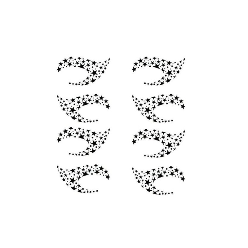 Nirbffo Black Star Temporary Eye Tattoos 5Pair