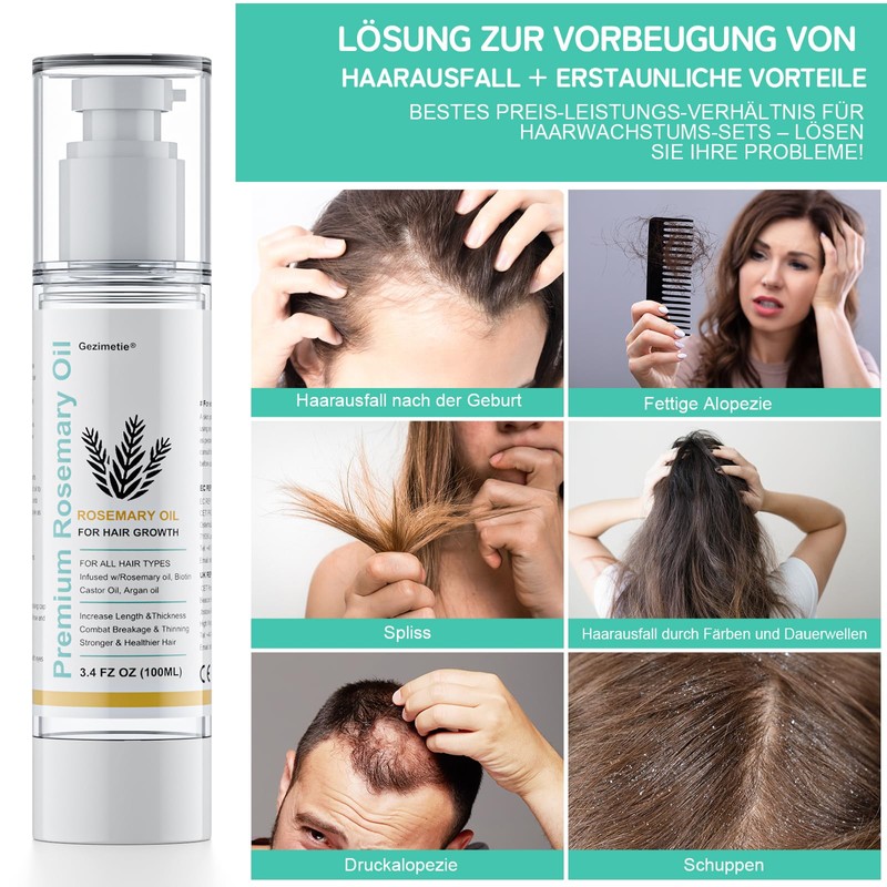 Gezimetie Rosemary Oil Hair, Dermaroller Hair