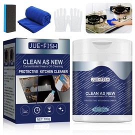 QiFind All Purpose Household Powder Cleaner, Powerful Foam Rust Remover Kitchen, Heavy Kitchen Duty Degreaser, Stubborn Grease Kitchen Grime Remover Foam Cleaner