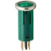 WirthCo 20542 12 Volt Indicator Light-1/2" Round-W/Chrome Bezel Green Retail