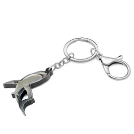 BAMAY Anime Whale Keyring Acrylic Wallet Car Key Chain Shark Keychain for Women Girls Summer Gifts Ocean Animals Charms, grey shark